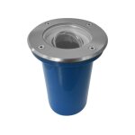 Miidex lighting - support de spot orientable encastrable sol 150 mm + douilles gu10 & gu5. 3 - inox ...