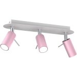 Milagro - plafonnier preston rose / blanc 3x mini gu10