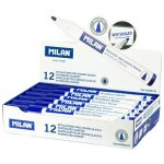 Boite de 12 feutres bleus �4, 7mm pour tableau blanc milan