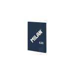 Cahier a4 quadrill� (5x5mm) collection '430 since 1918' couleur bleu marine encoll� mil�n