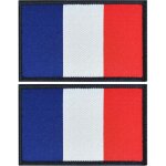 Militaire �cussons drapeau france tactique, patch militaire, lot de 2, bleu - blanc - rouge