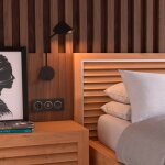 Millumine - applique led de chevet noire avec interrupteur ago