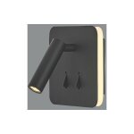 Millumine - applique led t�te de lit noire cayman ii