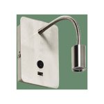 Millumine - applique t�te de lit flexible focus avec port usb chrome