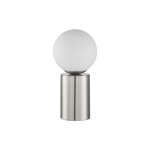 Lampe de chevet tactile lobb chrome mat et boule verre Lampe de chevet tactile lobb chrome mat et boule verre