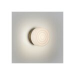 Millumine - petite applique led sun laiton verre blanc opaque