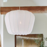 Millumine - suspension tissu blanc diam 60 zubedo