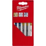 Set de 5 lames pour scie sauteuse t - shank - pour bois, métal et p. v. c - milwaukee Set de 5 lames pour scie sauteuse t - shank - pour bois, métal et p. v. c - milwaukee