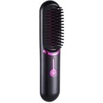 Mini brosse lissante sans fil peigne lisseur portable avec chargement usb pour femmes brosse lissante ...
