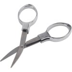Mini ciseaux pliants en forme de lunettes, porte - cl�s en acier inoxydable, ciseaux de p�che, ciseaux ...
