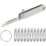 Mini couteau de poche pliable en acier inoxydable - outil multifonction pour randonn�e et camping