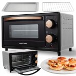 Mini four grill 10l noir ? �conomie d'�nergie jusqu'� 25% ? minuterie 60 min ? dimensions 365x210x210 ...