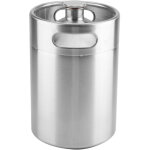 Mini f�t � bi�re 5l en acier inox - r�cipient avec couvercle � vis pour bar, maison, cadeau