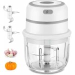 Mini hachoir �lectrique, hachoir alimentaire processeur de hachoir l�gume avec 300ml bol en verre, hachoirs ...