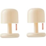 Mini lampe de bureau, lot de 2 veilleuses coucher de soleil, chargement usb, veilleuse led style champignon, ...