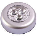 Mini lampe led ronde portable � lumi�re vive, veilleuse tactile avec 3 lumi�res int�gr�es pour coffre ...