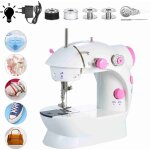 Mini machine � coudre 2 vitesses ajustables, machine � coudre �lectrique portable pour la maison avec ...