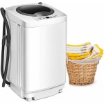 Goplus mini machine a laver a godet unique, puissance de 240w, lave - linge avec panneau de commande ...
