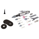 Mini meuleuse pneumatique avec accessoires et disques Mini meuleuse pneumatique avec accessoires et disques