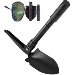 Mini pelle pliante multifonction en acier, outil pour jardin, camping, randonn�e, p�che (noir)