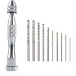 Mini perceuse � main de precision mini perceuse manuelle modelisme aluminum mandrin sans cl� 10 pi�ces ...