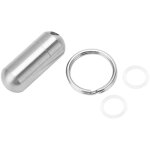 Mini pilulier en acier inox portable avec porte - cl�s, �tui � pilules imperm�able pour voyage
