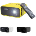 Mediawave store - mini projecteur led ultra hd 1080p pour smartphone avec tlcommande couleur: jaune ...