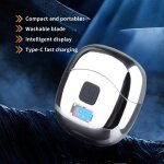 Mini rasoir pour homme, cadeau id�al pour les voyages. rasoir �lectrique portable, double lame � grille, ...