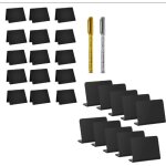 Mini tableau noir, mini panneau d'affichage, 25 pi�ces mini ardoise craie plastique, mini tableaux noir, ...