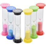 Minuterie de sable 6 pi�ces sablier color� 10 minutes / 5 minutes / 3 minutes / 2 minutes / 1 minute ...