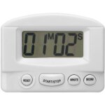 Minuteur de cuisine magn�tique multifonction, compte � rebours et alarme forte, design num�rique blanc ...