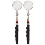 Miroir d'inspection ensemble de 2 miroirs d'inspection t�lescopiques ronds, noir