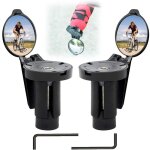 Miroirs de v�lo ajustable � 360�, retroviseur trotinette electrique pliable, retroviseur embout de guidon ...