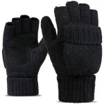 Mitaines d'hiver pour homme et femme en laine m�lang�e avec doublure en polaire, taille unique - lntyq ...