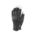 Lot de 12 - mitaine 5 doigts ouvertsynthnoir - paume renforc taille 9