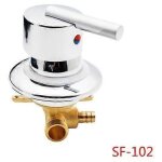 Mitigeur pour cabine de douche, mitigeur de douche en laiton, sortie chrom�e, inverseur.