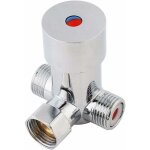 Mitigeur thermostatique en laiton massif g1 / 2 mitigeur eau froide chaude vanne de d�rivation de douche ...
