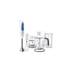 Braun - mq3045wh mixeur plongeant avec 2 hachoirs aperitive - blanc et bleu