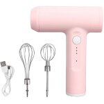 Mixeur plongeant sans fil 2000 mah, 4 vitesses, lames en acier inoxydable 304, recharge usb, design ergonomiqu ...