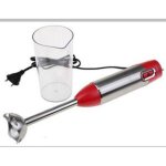 Mixeur plongeur rouge 600w, pied inox, multiple vitesse tecnolux phb6002r