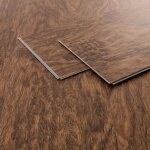 Ml - design rev�tement de sol clipsable en vinyle 122cm x 18cm x 4, 2mm 4, 62m� / 21 planches marron ...