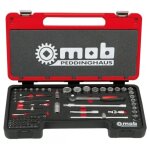 Mob - bote  outils fusion box cargo douilles - 1 / 4'' - 1 / 2'' 70 pices 6 pans cliquet rond