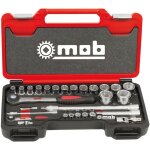 Mob - coffret box 1 / 4'' - 1 / 2'' 33 pieces 6 pans cliquets ronds - r�f : 9436033001