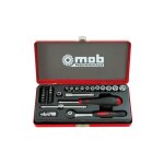 Mob outillage - coffret 1 / 4 29 pi�ces douilles 6 pans et cliquet rond mob