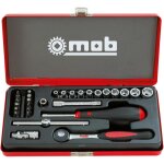 Mob outillage - coffret 1 / 4 29 pièces douilles 6 pans et cliquet rond mob Mob outillage - coffret 1 / 4 29 pièces douilles 6 pans et cliquet rond mob