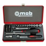 Mob outillage - coffret 1 / 4 29 pi�ces douilles 6 pans et cliquet rond mob