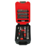 Mob outillage ? coffret cliquet rond fast 1 / 4' 46 pi�ces ? 72 dents ? angle de reprise 5� ? douilles ...