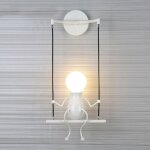 Moderne lampe murale applique cratif simplicit design petite personne cratif e27 luminaire blanc pour ...