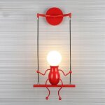 Moderne lampe murale applique cratif simplicit design petite personne cratif e27 luminaire rouge pour ...