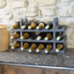 Modules 3 x 6 bouteilles - range bouteilles empilable avec 18 �tiquettes - gris anthracite - livraison ...